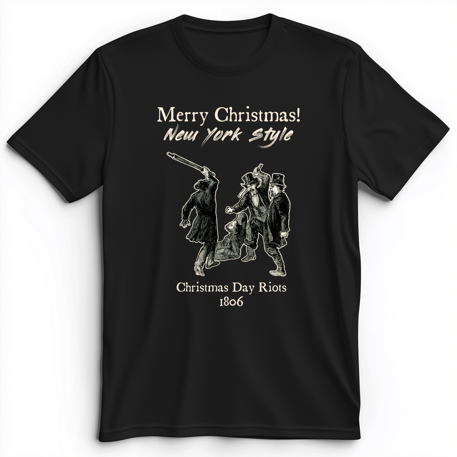 Christmas New York Style Premium Tee Black / S