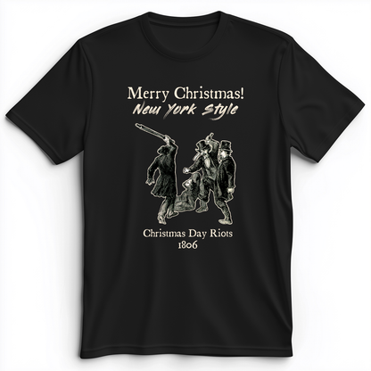 Christmas New York Style Premium Tee Black / S