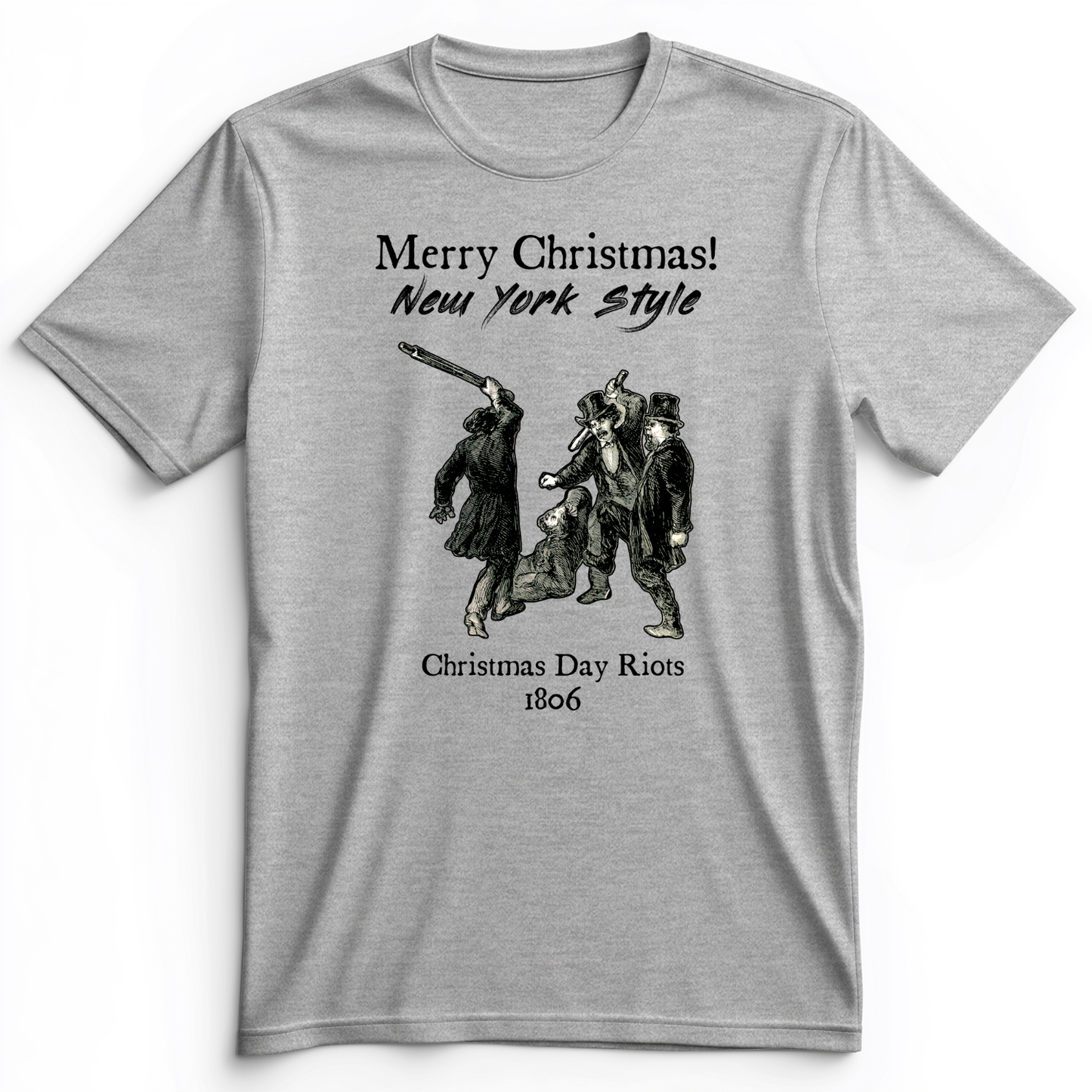 Christmas New York Style Premium Tee Athletic Heather / S