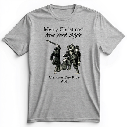 Christmas New York Style Premium Tee Athletic Heather / S