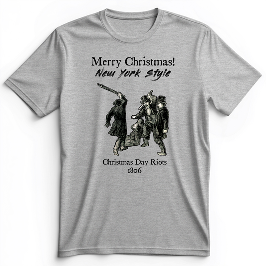 Christmas New York Style Premium Tee Athletic Heather / S