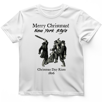 Christmas New York Style T-Shirt White / S