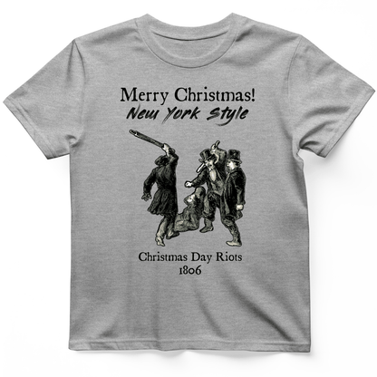 Christmas New York Style T-Shirt Sport Grey / S