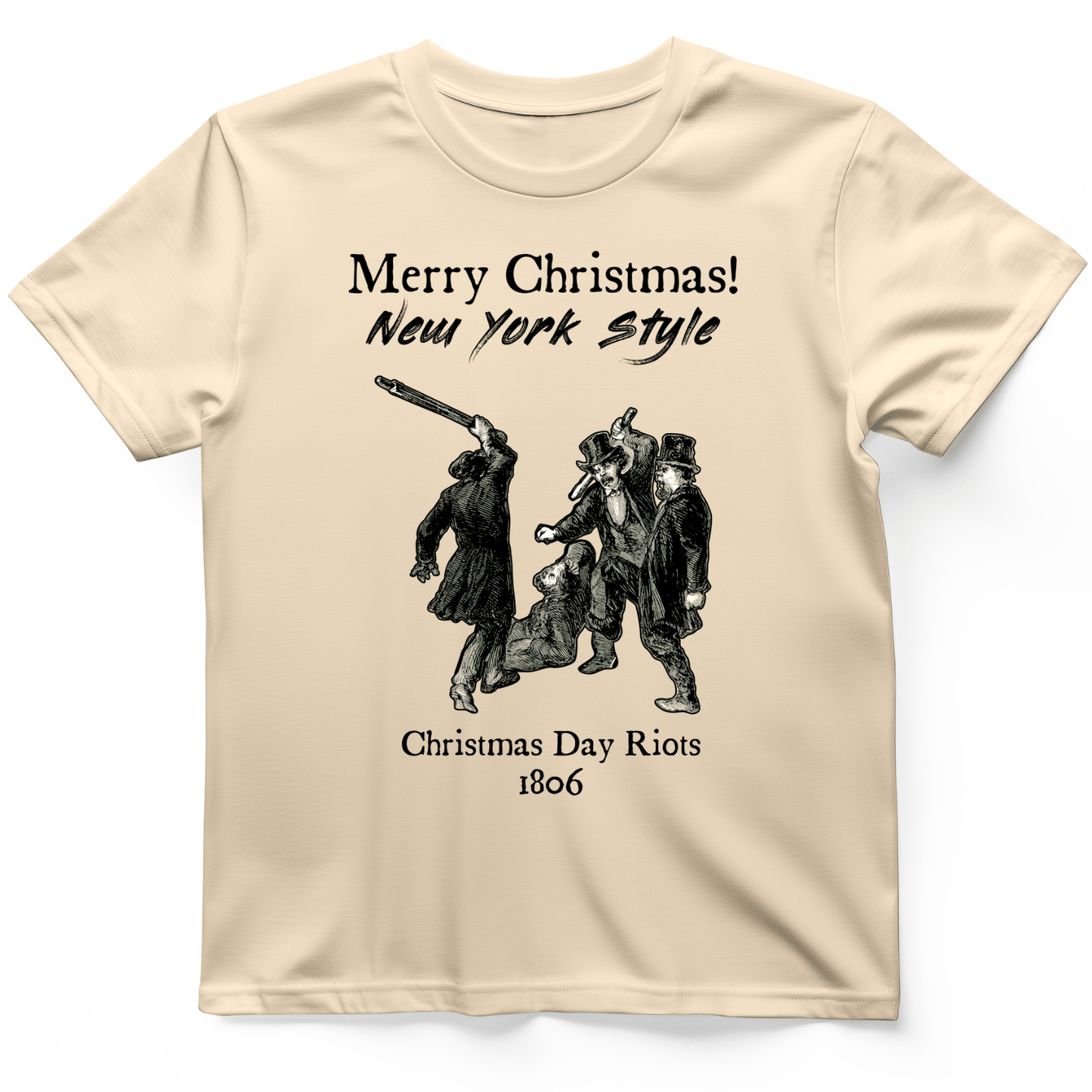 Christmas New York Style T-Shirt Natural / S
