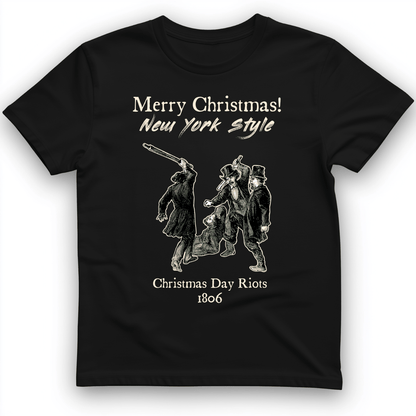 Christmas New York Style T-Shirt Black / S