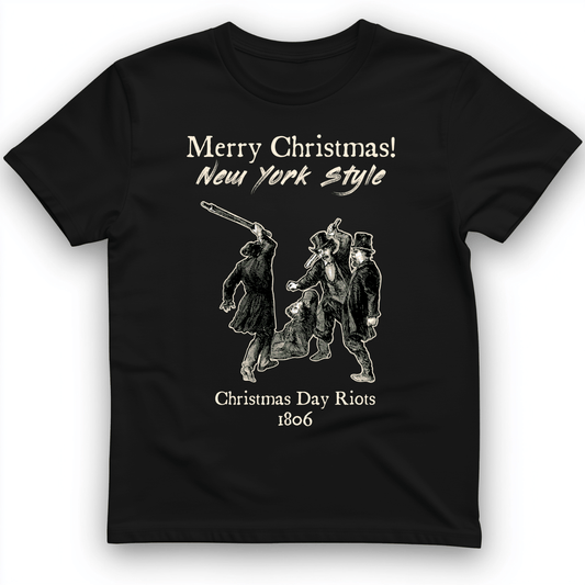 Christmas New York Style T-Shirt Black / S