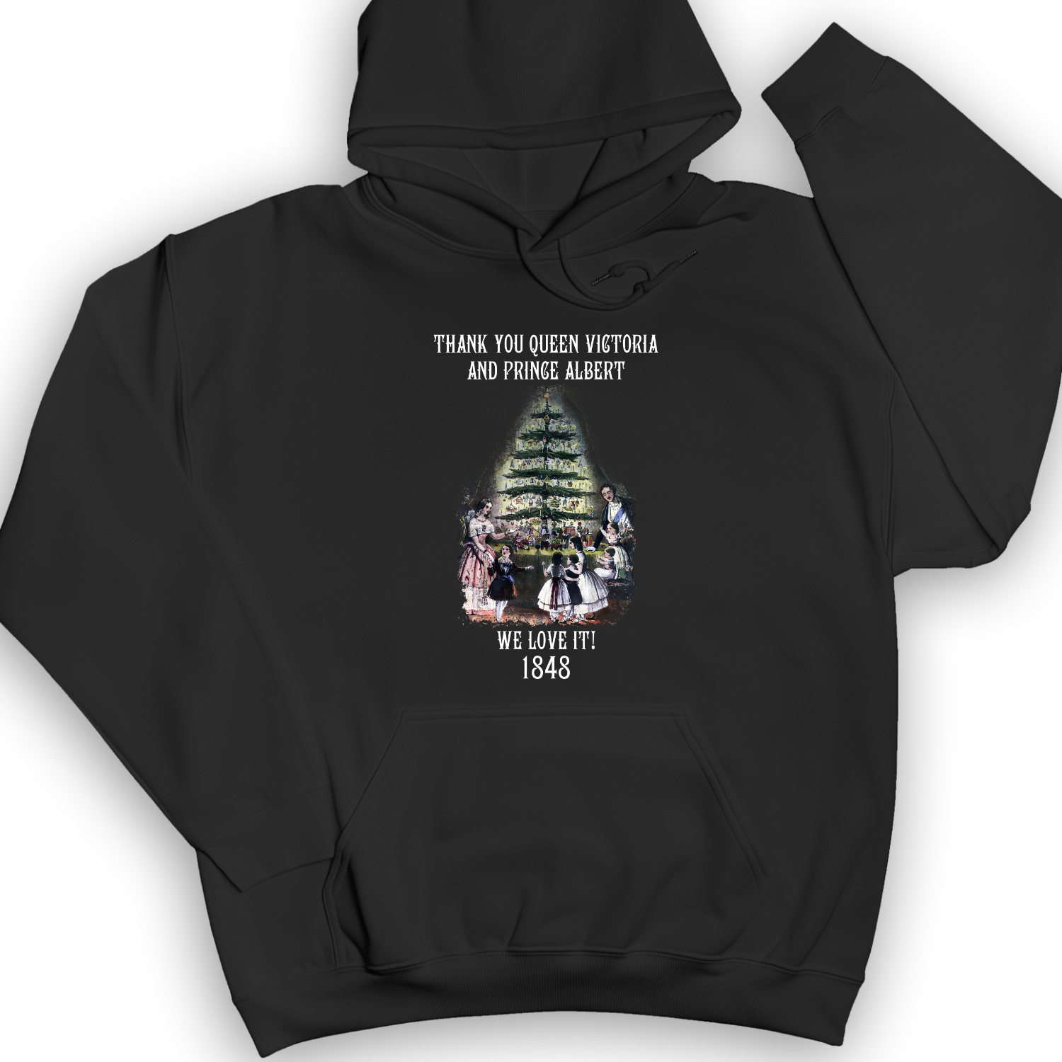 Christmas Tree Hoodie Black / S