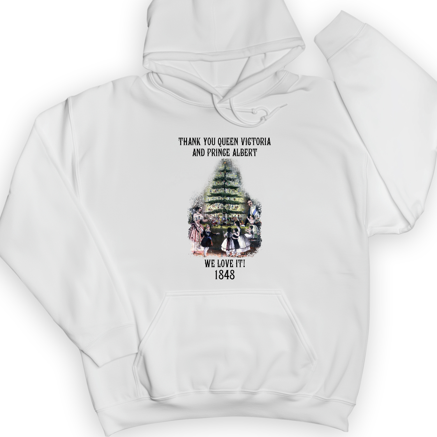 Christmas Tree Hoodie White / S