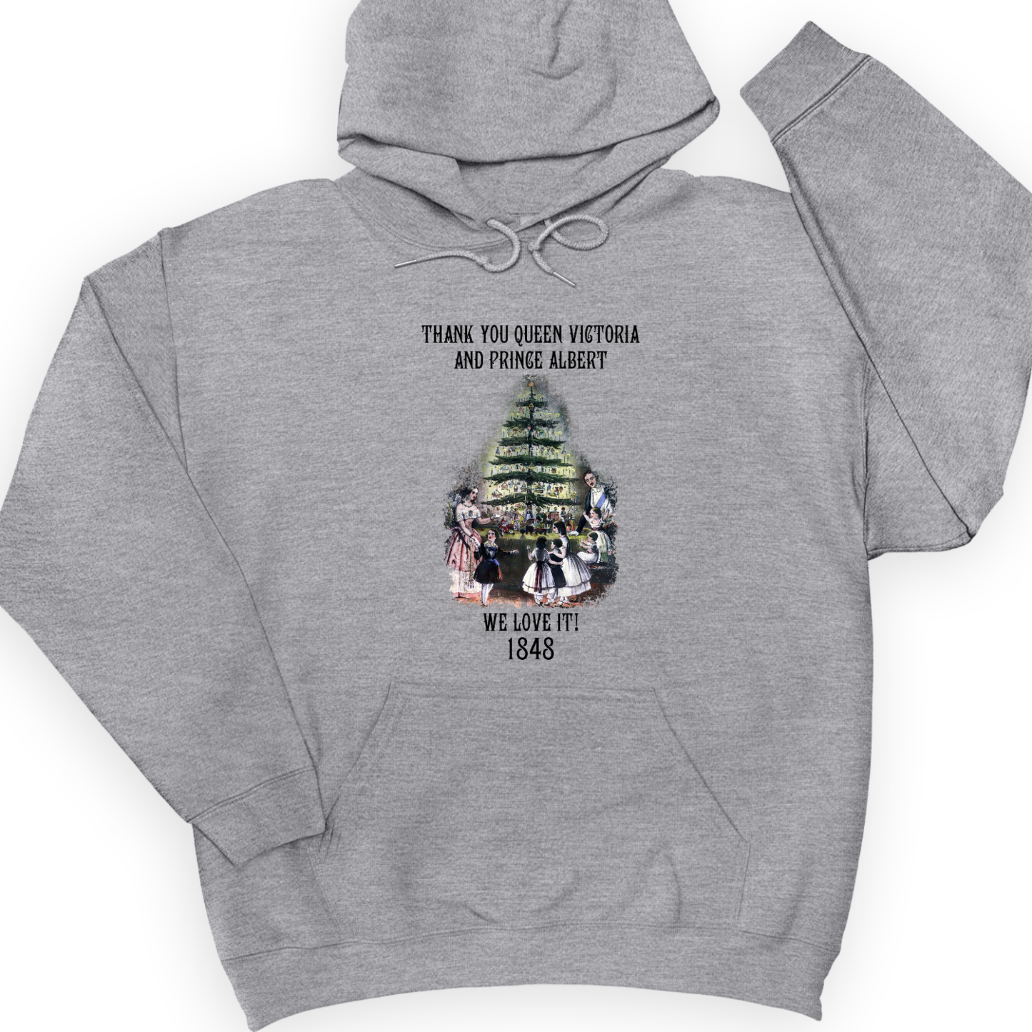 Christmas Tree Hoodie Sport Grey / S