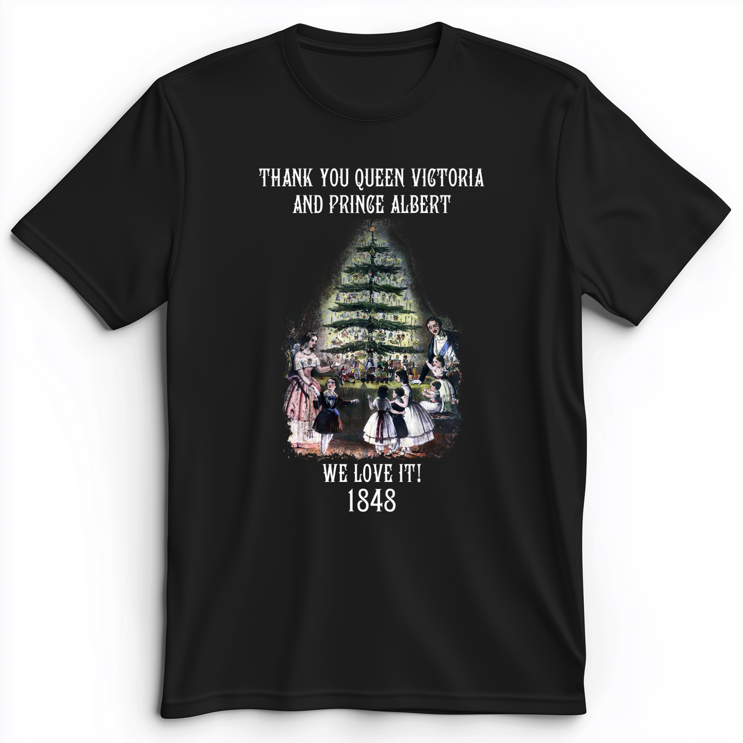 Christmas Tree Premium Tee Black / S