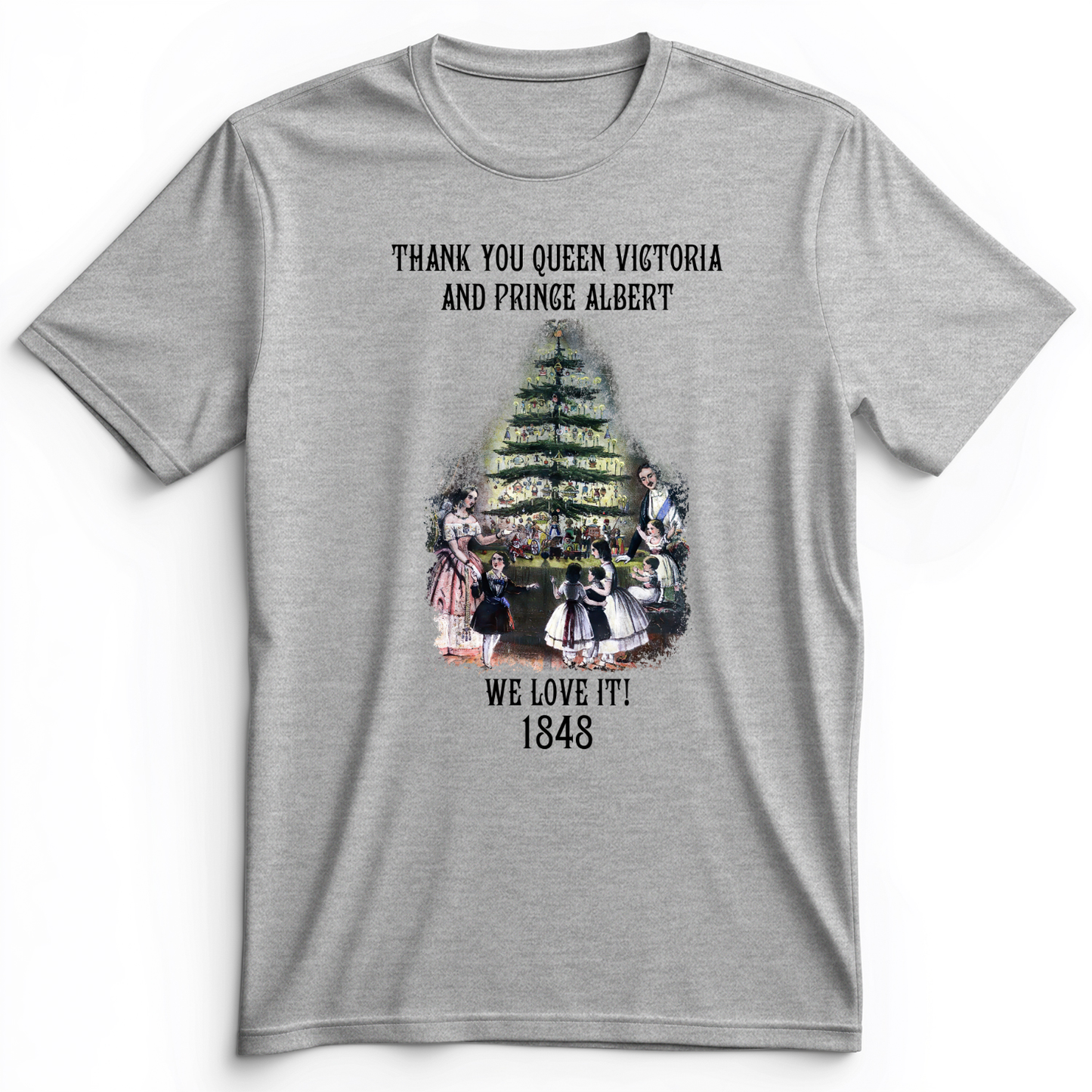 Christmas Tree Premium Tee Athletic Heather / S
