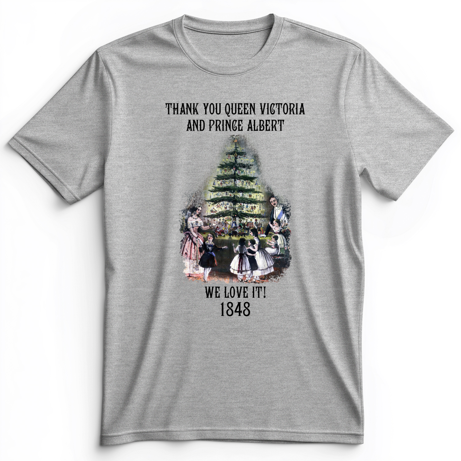 Christmas Tree Premium Tee Athletic Heather / S