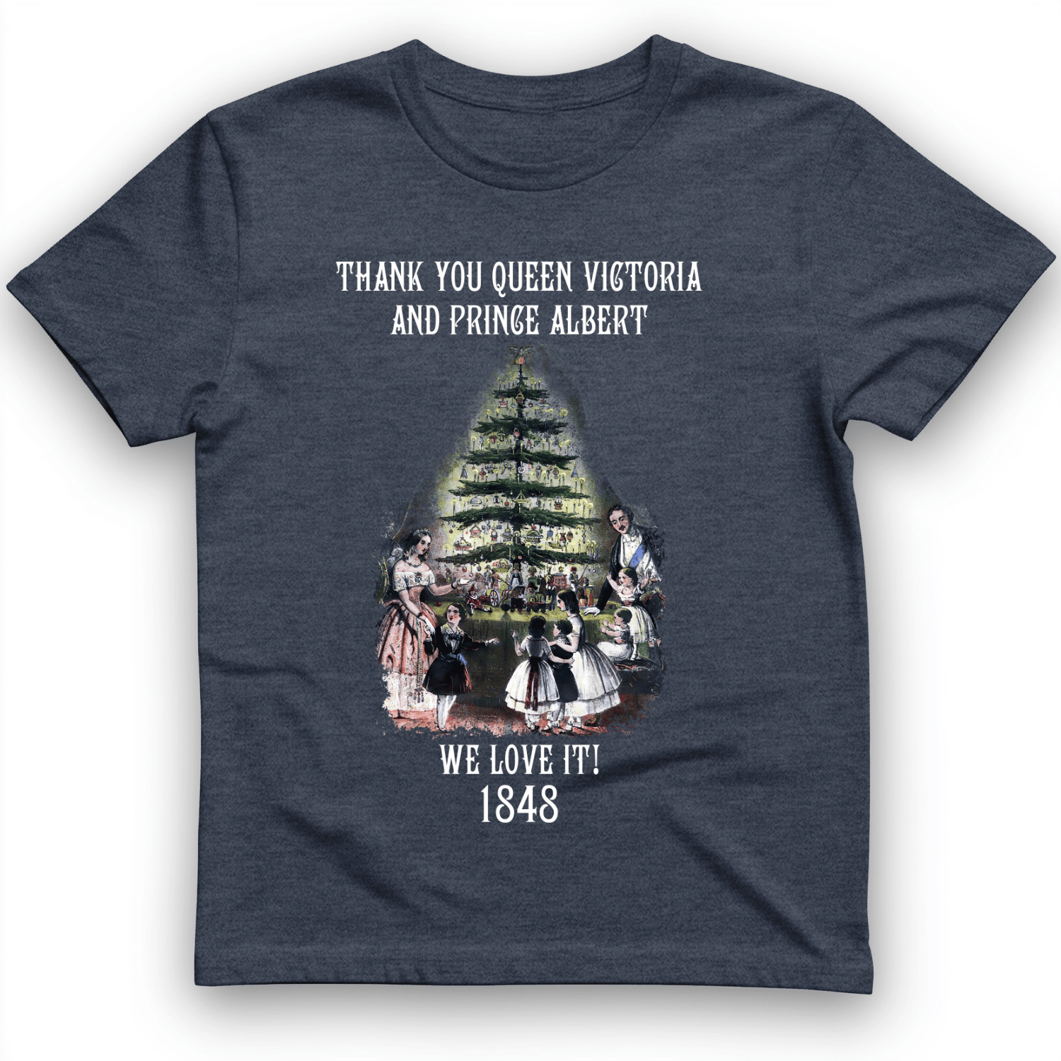 Christmas Tree T-Shirt Heather Navy / S