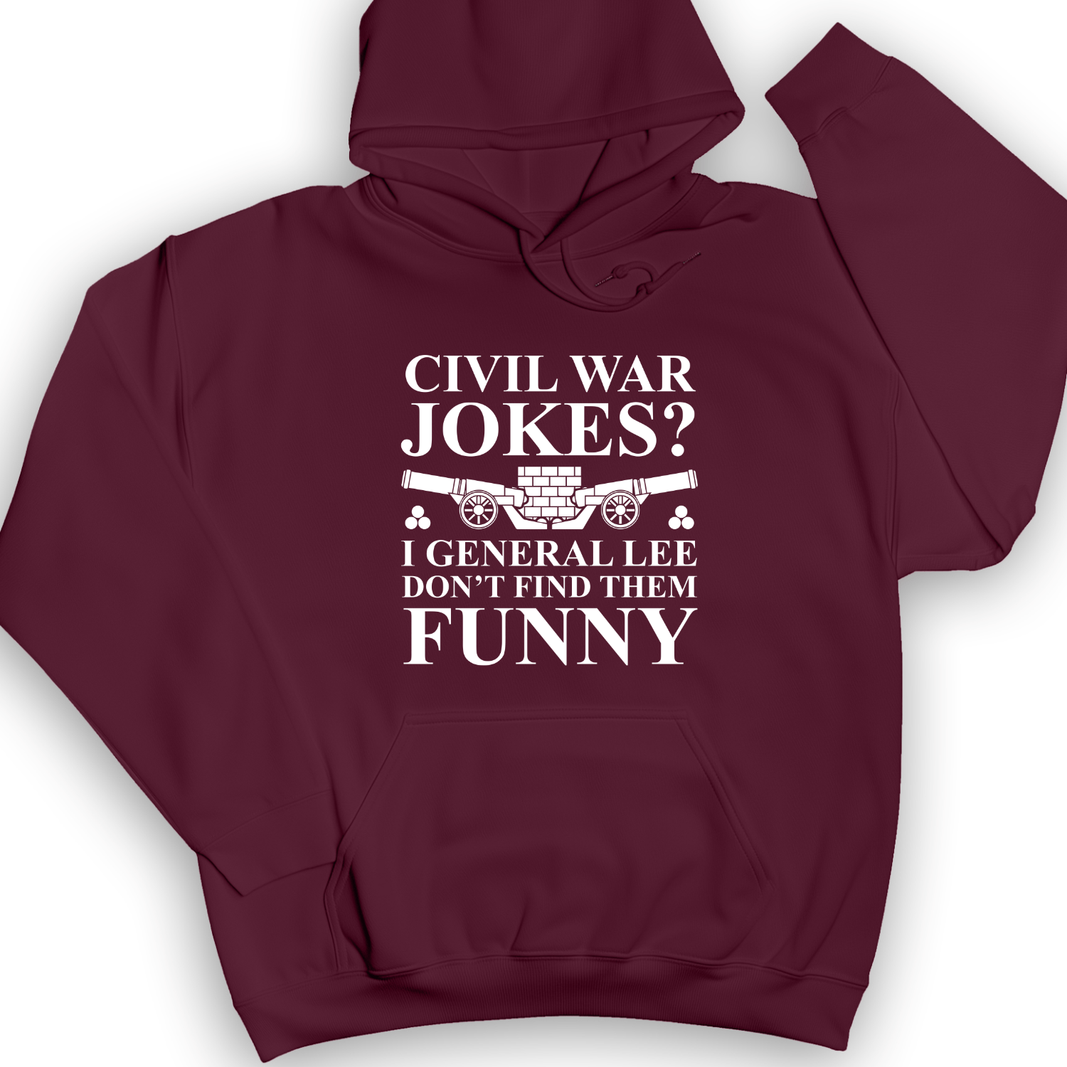 Civil War Jokes Hoodie Maroon / S
