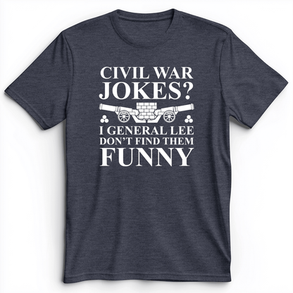 Civil War Jokes Premium Tee Heather Navy / S