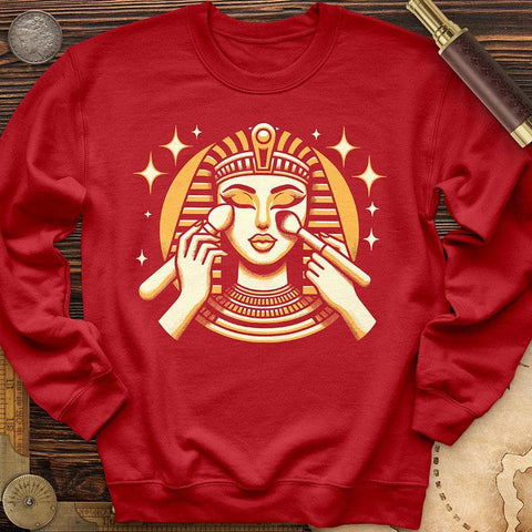 Cleopatra Makeup Crewneck Red / S