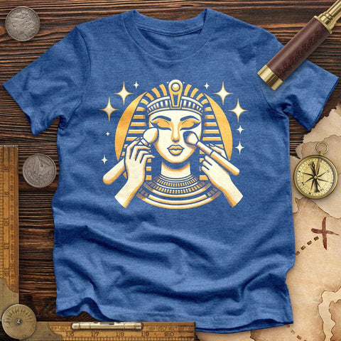 Cleopatra Makeup High Quality Tee Heather True Royal / S