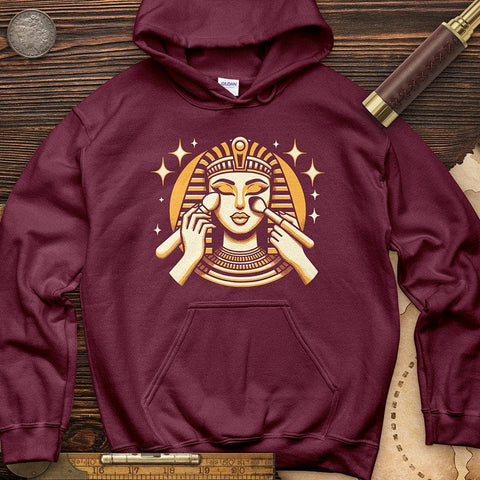 Cleopatra Makeup Hoodie Maroon / S