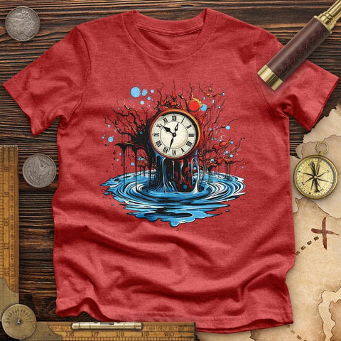 Clock Tattoo Clipart High Quality Tee Heather Red / S