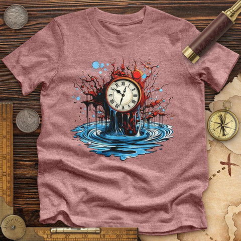 Clock Tattoo Clipart High Quality Tee Heather Mauve / S