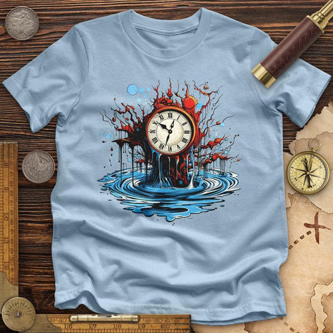 Clock Tattoo Clipart High Quality Tee Light Blue / S