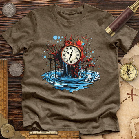 Clock Tattoo Clipart High Quality Tee Heather Olive / S