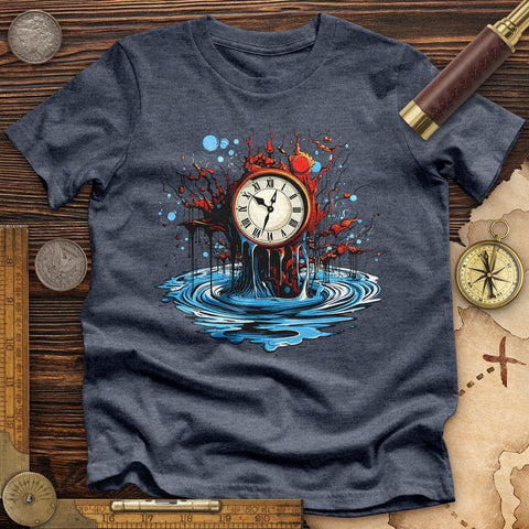 Clock Tattoo Clipart High Quality Tee Heather Navy / S