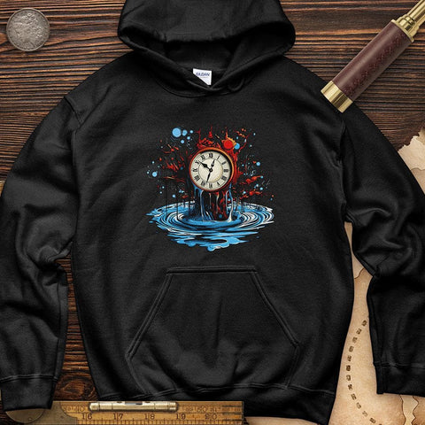 Clock Tattoo Clipart Hoodie Black / S