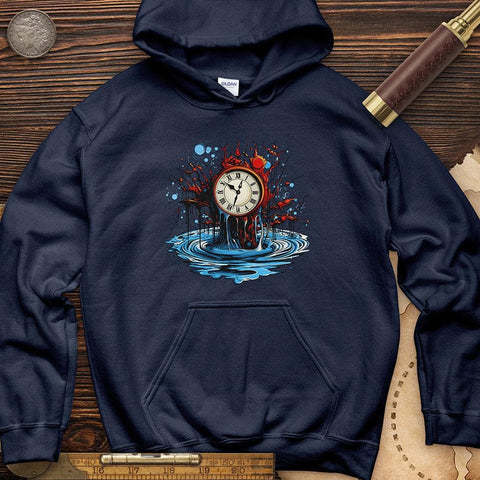 Clock Tattoo Clipart Hoodie Navy / S