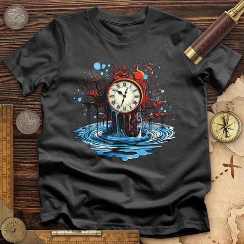 Clock Tattoo Clipart T-Shirt Charcoal / S