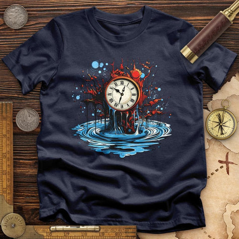 Clock Tattoo Clipart T-Shirt Navy / S