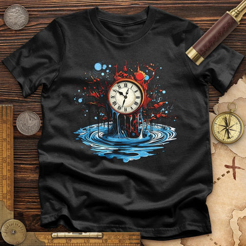 Clock Tattoo Clipart T-Shirt Black / S