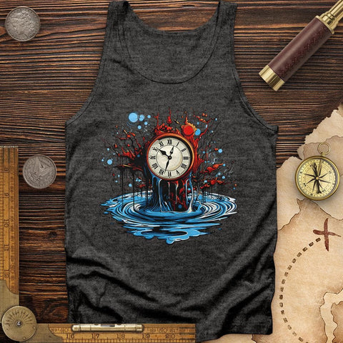 Clock Tattoo Clipart Tank Charcoal Black TriBlend / XS