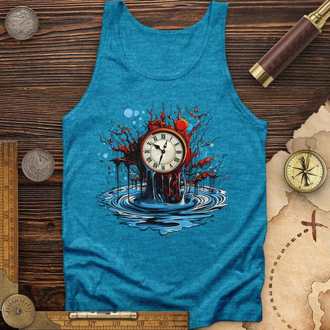 Clock Tattoo Clipart Tank Aqua TriBlend / XS