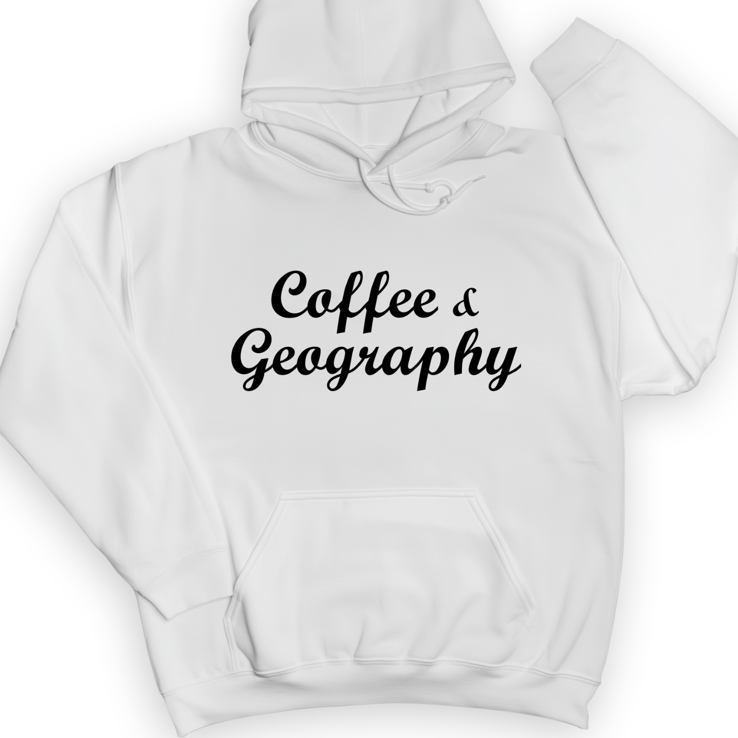 Coffee and Geography Hoodie White / S