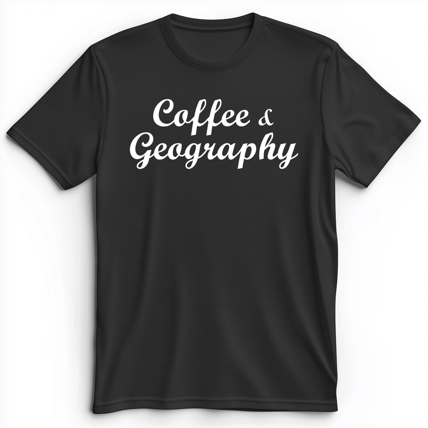 Coffee and Geography Premium Tee Dark Grey Heather / S