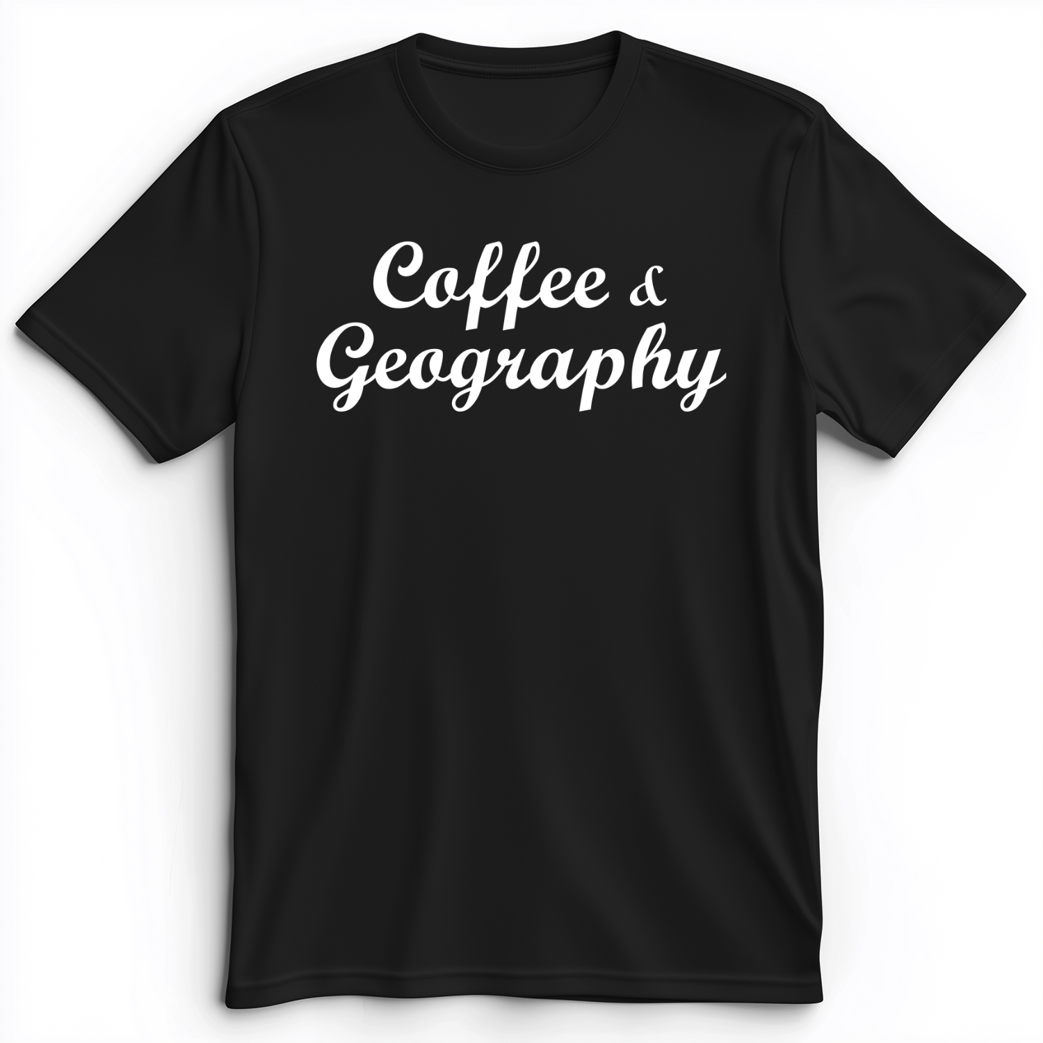 Coffee and Geography Premium Tee Black / S