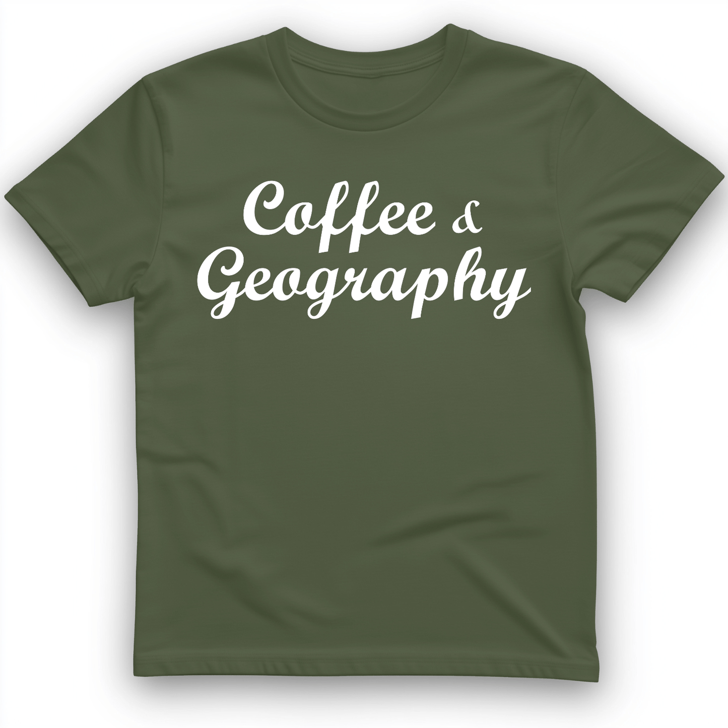 Coffee and Geography T-Shirt Military Green / S