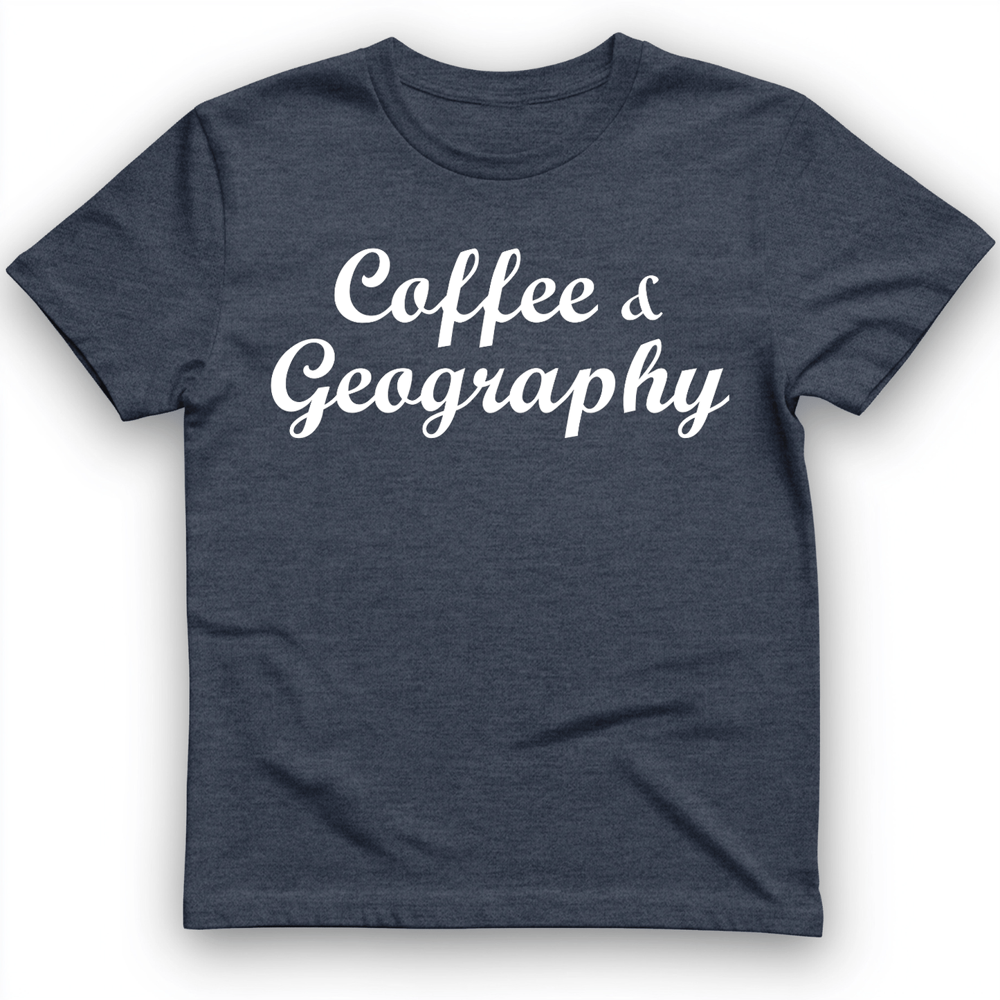 Coffee and Geography T-Shirt Heather Navy / S