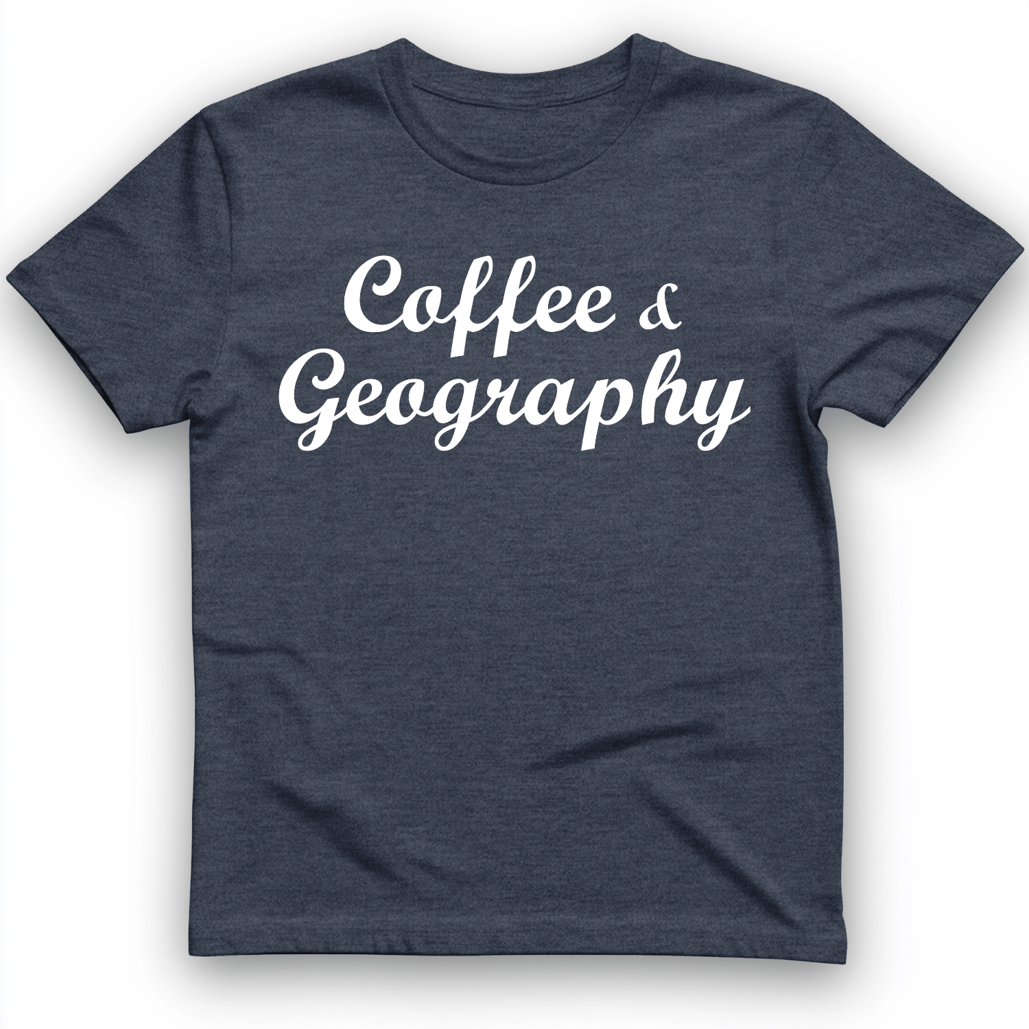 Coffee and Geography T-Shirt Heather Navy / S