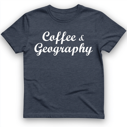 Coffee and Geography T-Shirt Heather Navy / S
