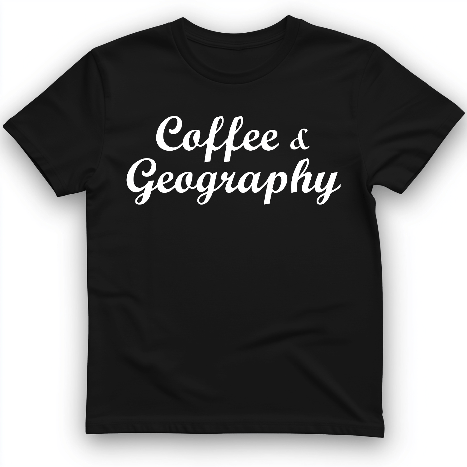 Coffee and Geography T-Shirt Black / S