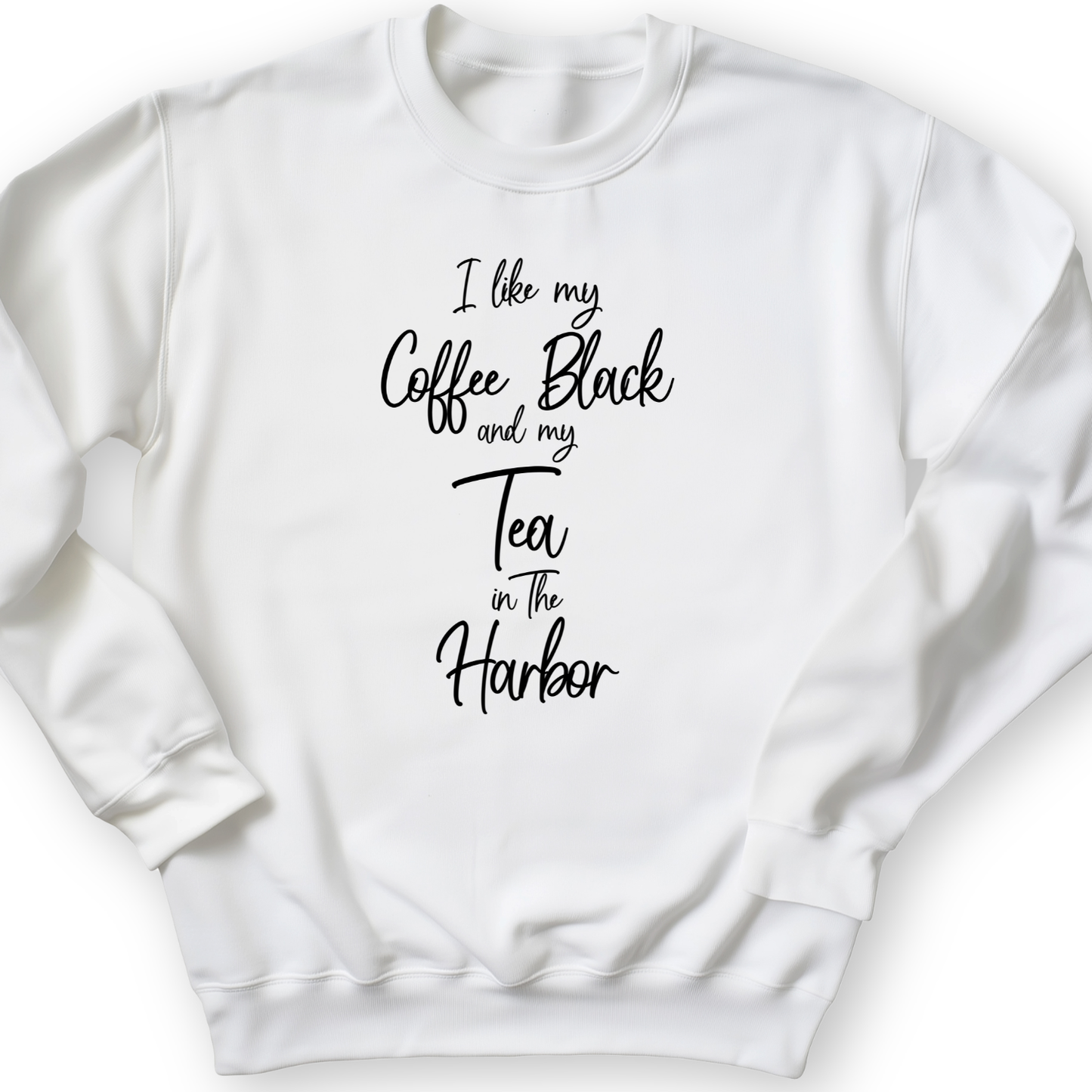Coffee Black Crewneck White / S