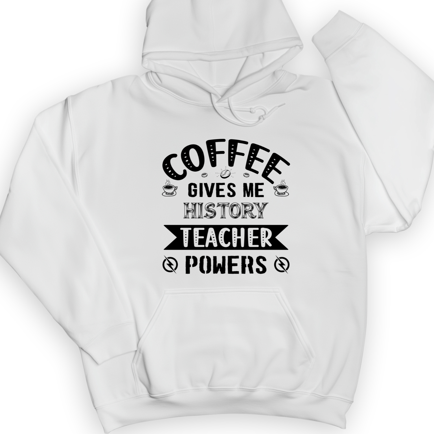 Coffee Power Hoodie White / S
