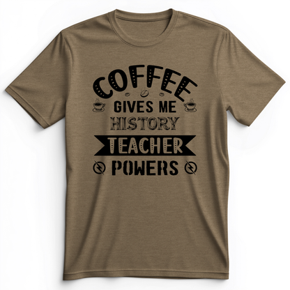 Coffee Power Premium Tee Heather Olive / S
