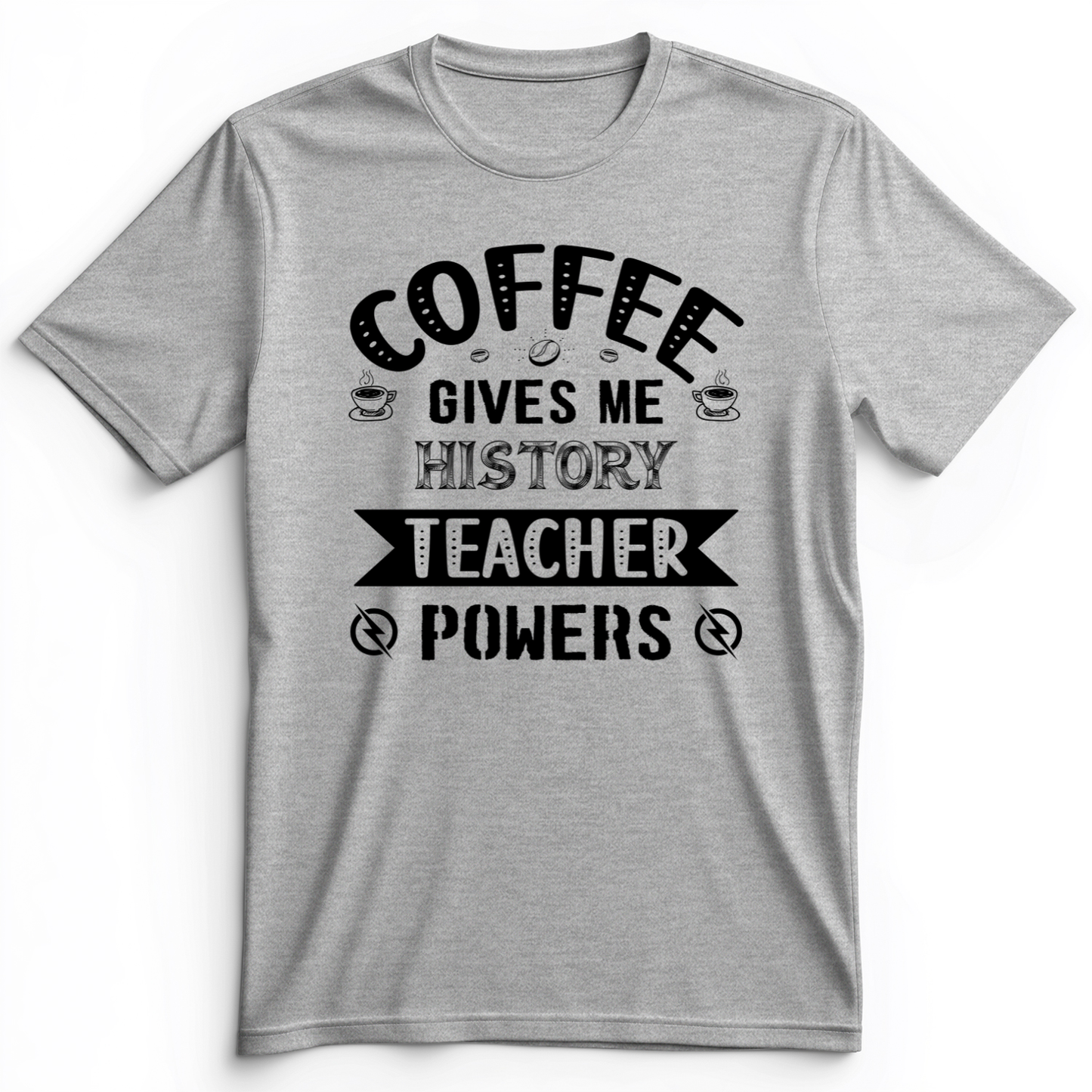 Coffee Power Premium Tee Athletic Heather / S