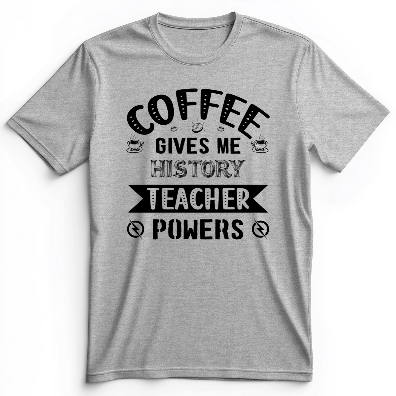Coffee Power Premium Tee Athletic Heather / S