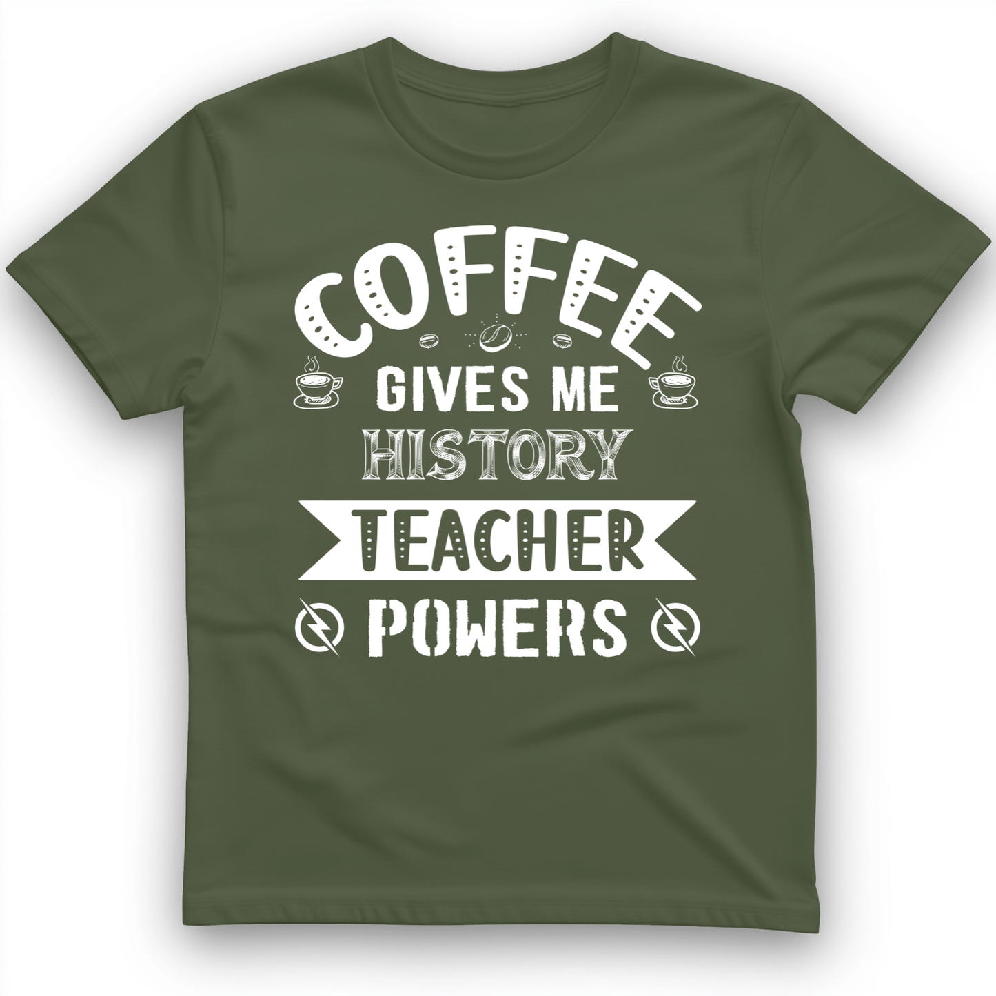 Coffee Power T-Shirt Military Green / S