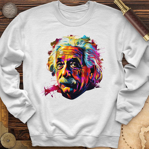 Colorful Albert Einstein Crewneck White / S