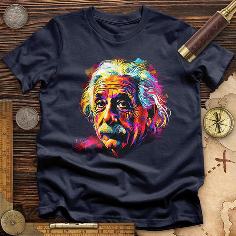 Colorful Albert Einstein T-Shirt Navy / S